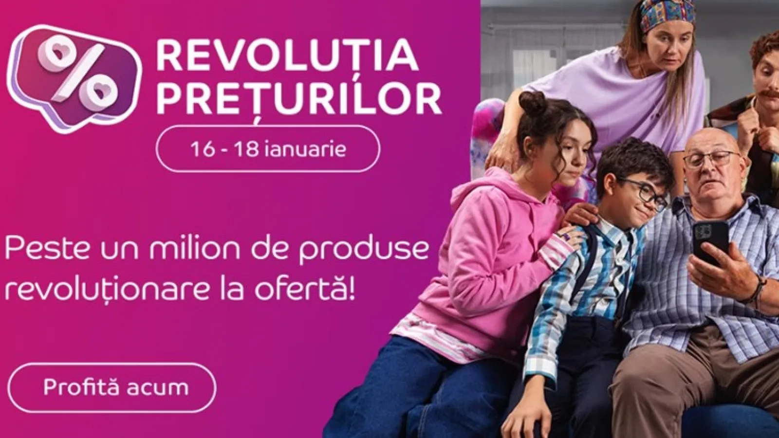 Revoluția Prețurilor a început pe eMAG cu 3 zile de reduceri la peste un milion de produse în perioada 16-18 ianuarie; Iată ce poți cumpăra!