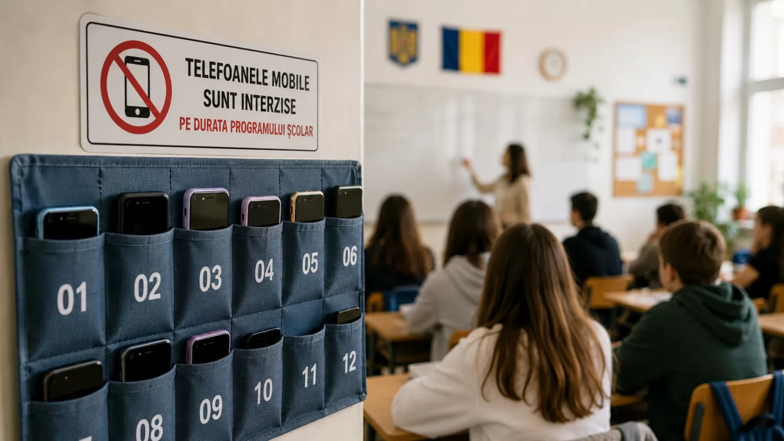 Telefoanele mobile ar putea fi interzise complet în școli; Elevii ar urma să le lase în spații speciale inclusiv în pauze