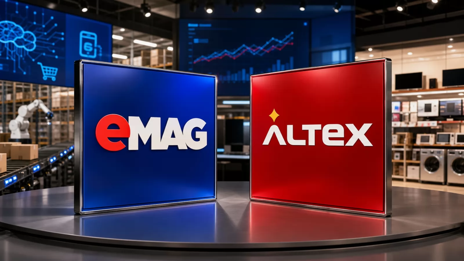 eMAG bagă bani în AI, fintech și logistică, Altex cumpără magazine - cei doi retaileri s-au împărțit în două tabere distincte - iată cifrele comparative pentru 2025