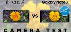 iPhone X versus Samsung Galaxy Note 8: comparaţia camerelor SuperSaf e aici; Note 8 e mai bun noaptea, iPhone X are dynamic range mai bun