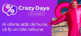 A început Crazy Days pe eMAG cu oferte pentru toate produsele tale favorite + 12 rate cu dobândă 0.99% în MyWallet