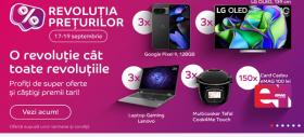 Start Revoluția Prețurilor pe eMAG! Oferte speciale în perioada 17-19 septembrie și șansa de a câștiga premii mari (Pixel 9, TV OLED, laptop-uri gaming)