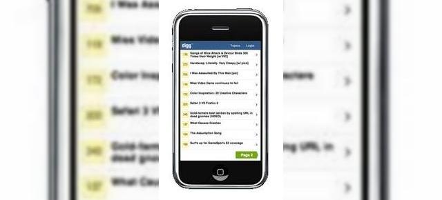 Site-ul Digg disponibil pe iPhone