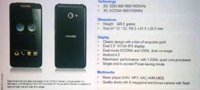 Încă un telefon Android cu clapă Își face apariția În China; Philips Xenium W9588