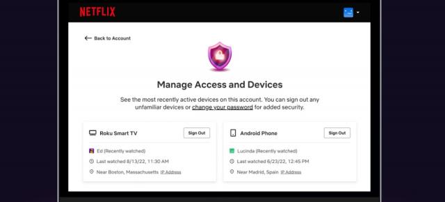 Netflix îţi permite acum să dai afară de pe cont dispozitive, utilizatorii care îl căpușează