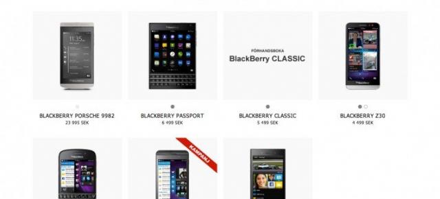 BlackBerry Passport și BlackBerry Classic primesc primele prețuri În Suedia: 955 de dolari și 806 dolari