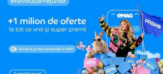 eMAG anunță o nouă rundă Revoluția Prețurilor! Smartphone-uri, laptopuri, gadget-uri cu extra-discount a căror achiziție îți aduc și șansa de a câștiga premii