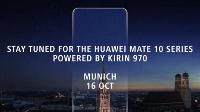 <b>Huawei Mate 10 şi Mate 10 Pro confirmate pentru debut pe 16 octombrie, cu procesor Kirin 970</b>Știam deja faptul că Huawei plănuiește lansarea lui Mate 10 pe data de 16 octombrie, dar iată că astăzi vine și confirmarea variantei Pro ce va debuta în aceeași zi. Ambele modele vor opta pentru procesorul cel nou HiSilicon Kirin 970, chipset 8-core